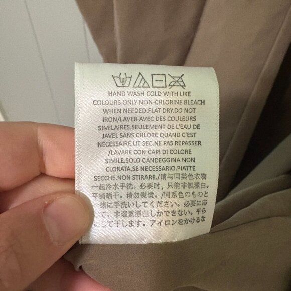 NWT Fear of God Essentials Wood Long Coat Medium Brown Long Trench - Picture 12 of 16